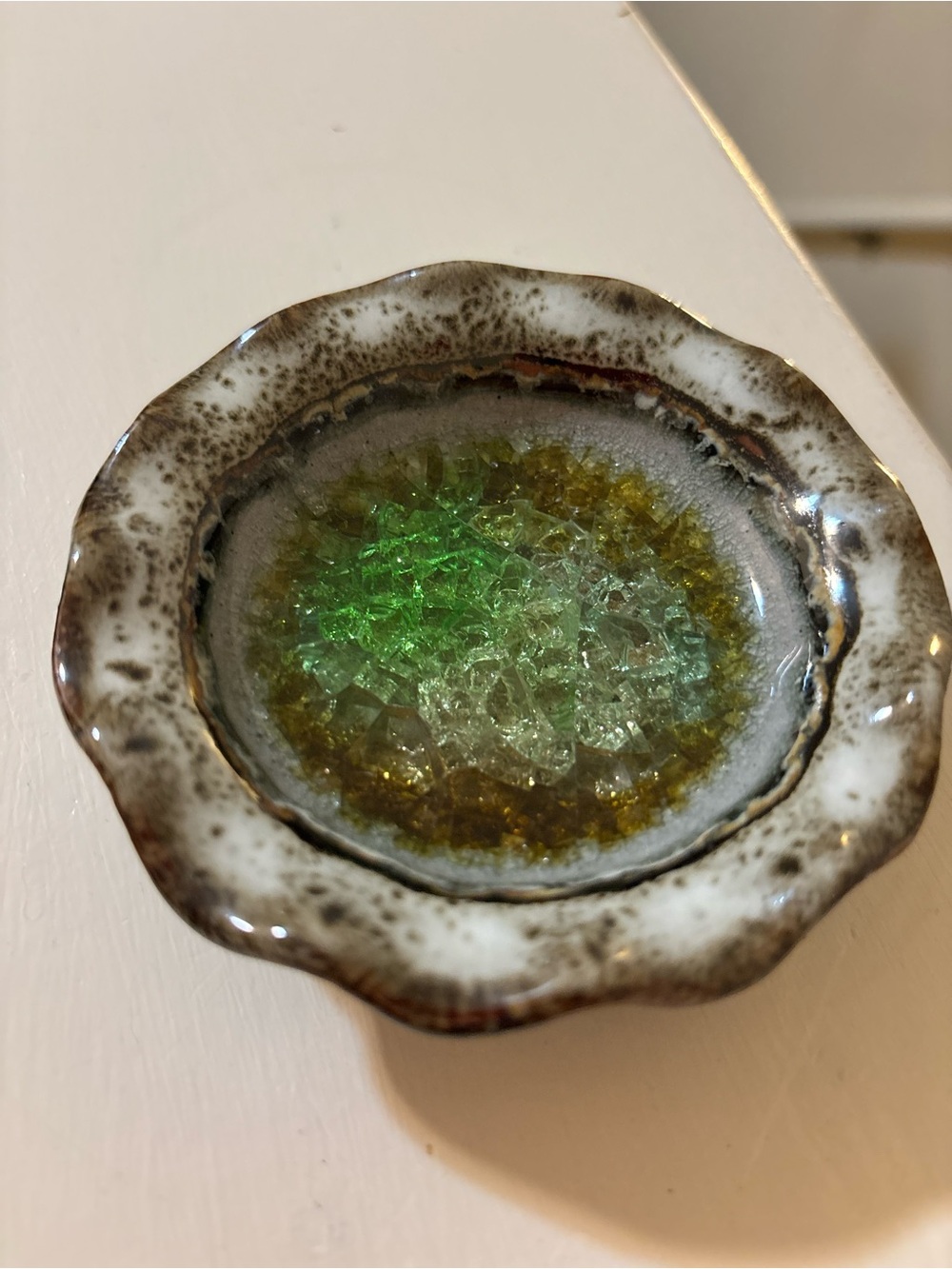 Down To Earth Pottery Fused Glass Trinket Dish